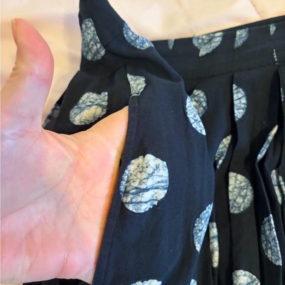 Toast Navy  Maxi Skirt with White Polka Dot Print - Picture 7 of 8